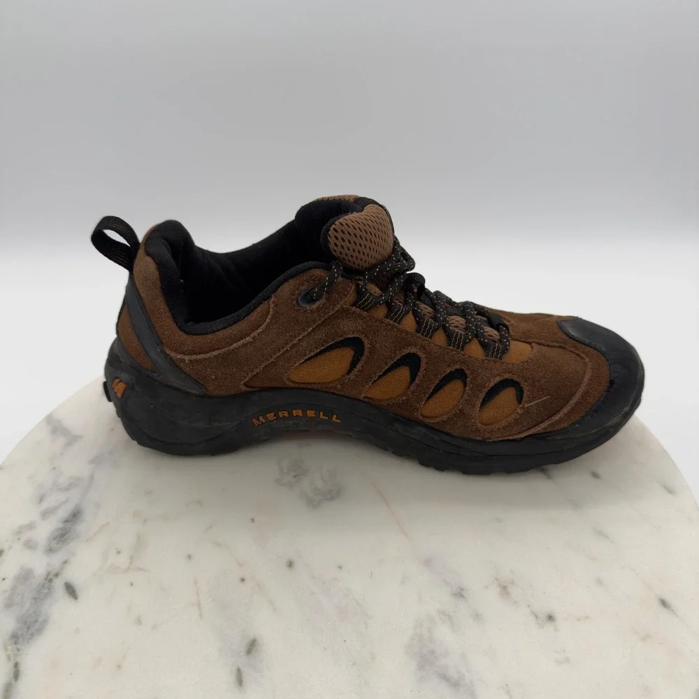 Merrell Reflex II Hiking Shoes Mens Size 8 Brown Suede Low Top Trail Sneakers 8M